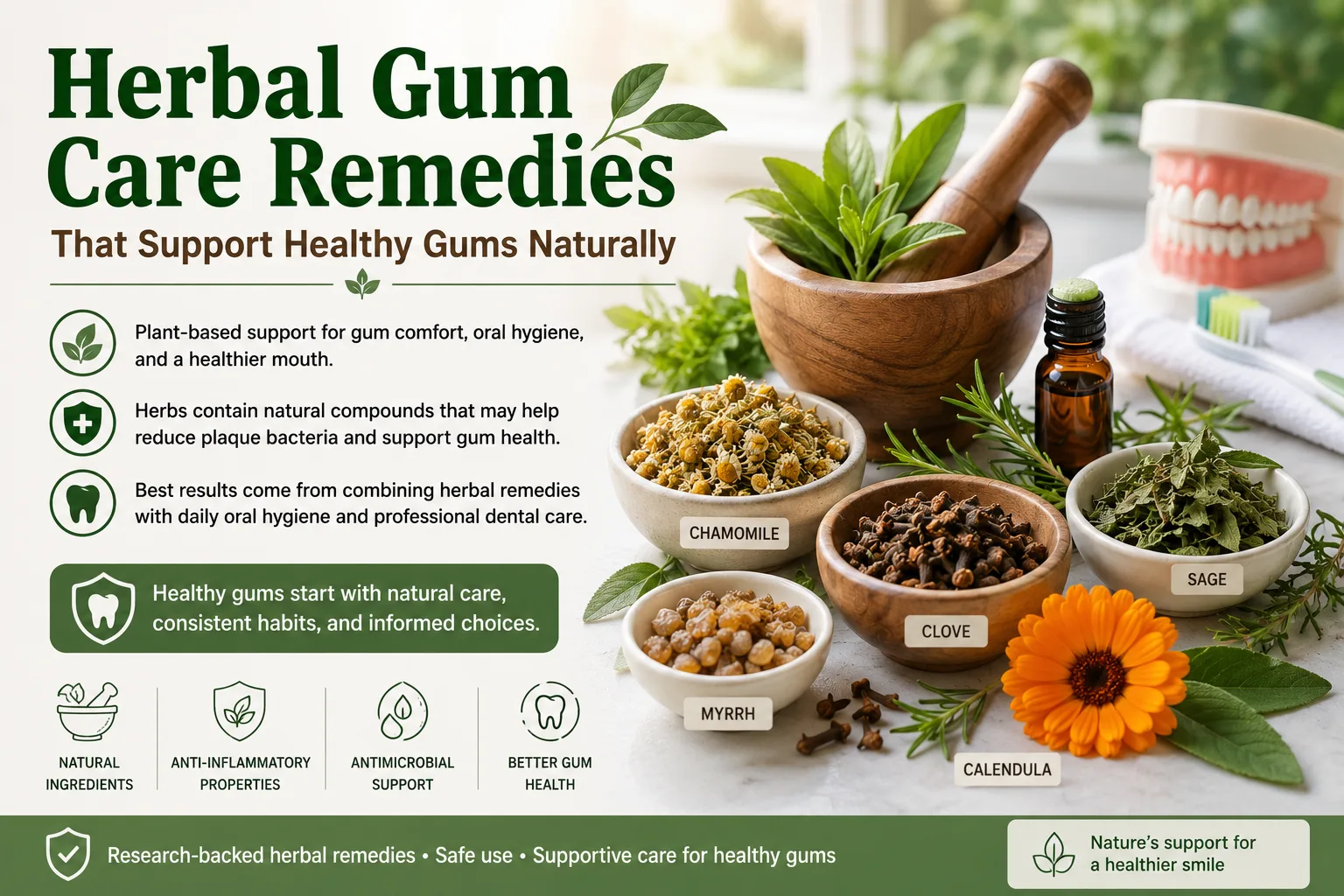 Herbal Gum Care Remedies - That Support Healthy Gums Naturally