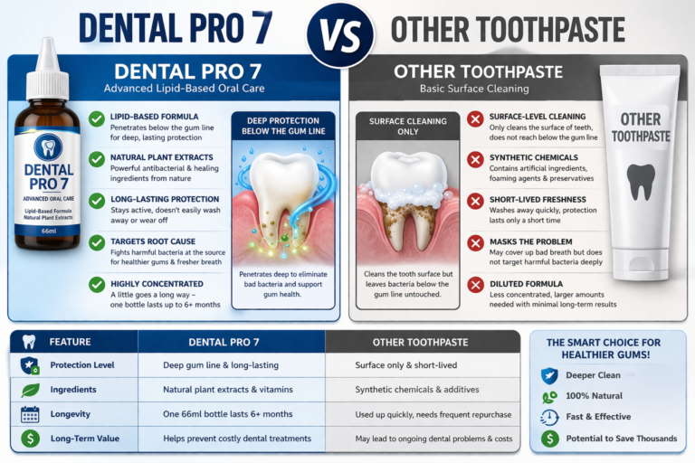 Dental Pro 7 vs Other Toothpaste