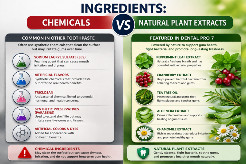 Dental Pro 7 vs Other Toothpaste