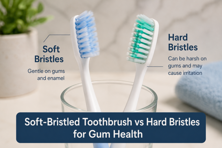 Soft-Bristled Toothbrush vs Hard Bristles for Gum Health